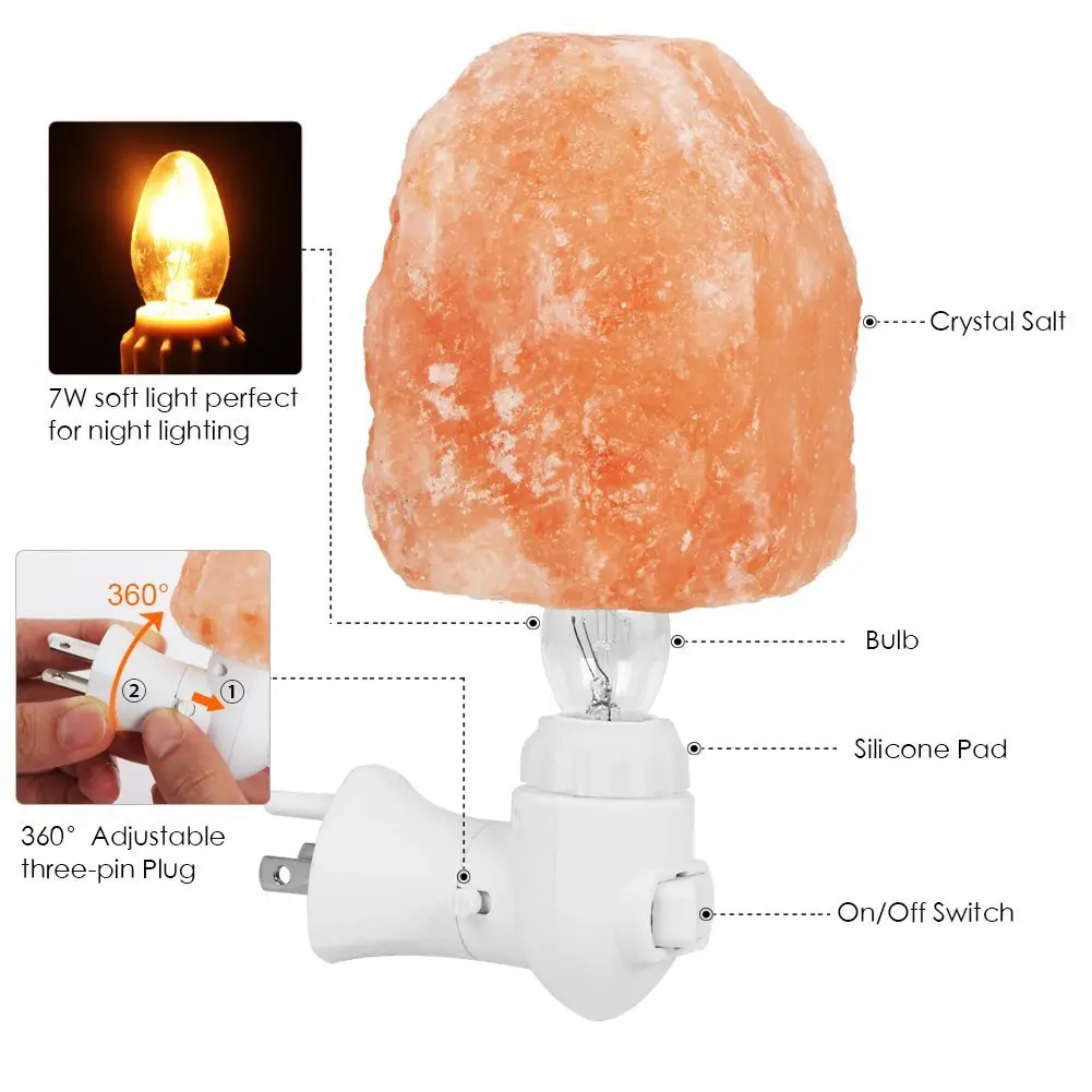 Himalayan Salt Lamp Set of 2 Wall Mount
