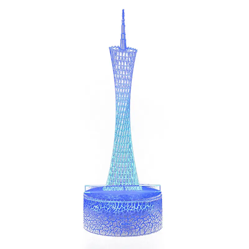3D Paris Tower Night Light USB Rechargeable LED