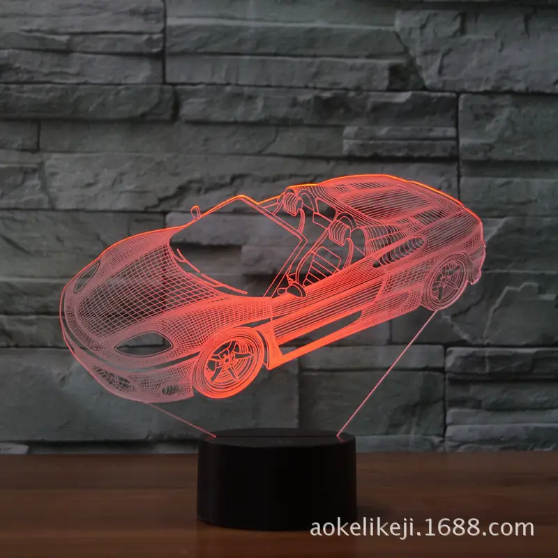 3D Sports Car Nightlight with Touch Control