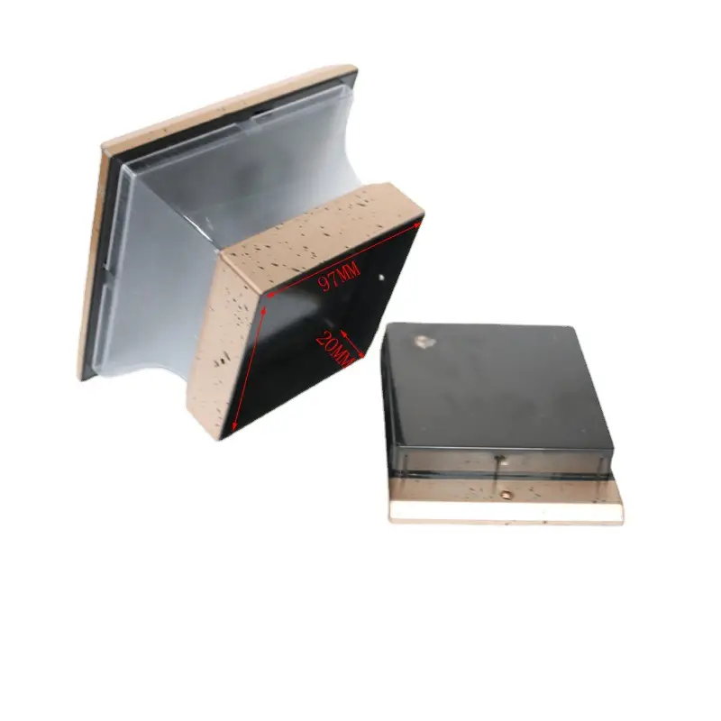 Solar Pillar Lamp Concrete Base Waterproof 4"