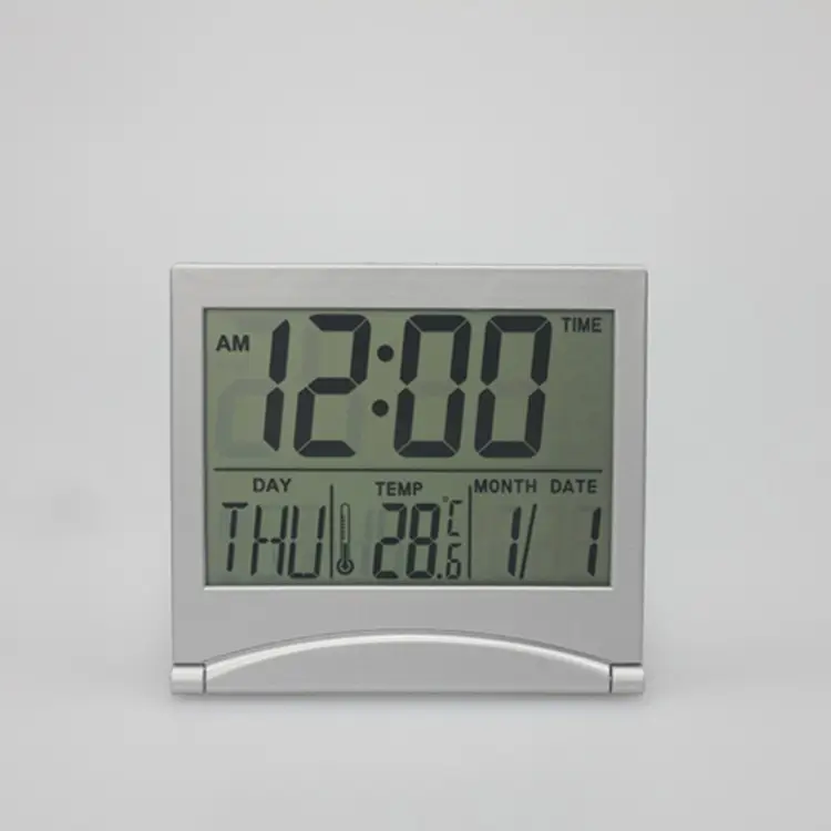 Ultra-Thin Digital Alarm Clock with Date & Temp Display