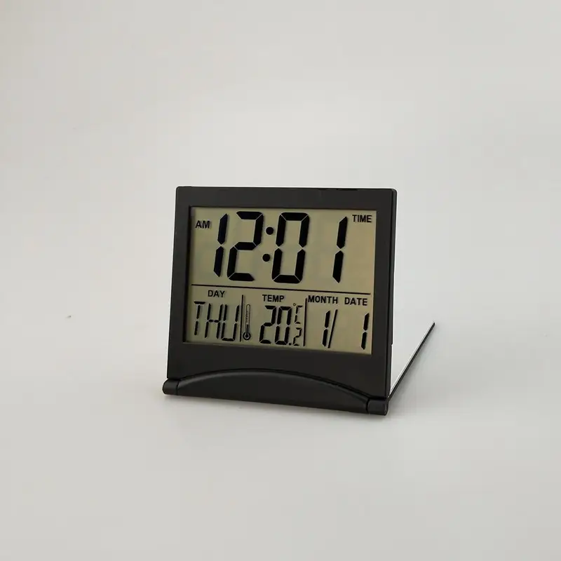 Ultra-Thin Digital Alarm Clock with Date & Temp Display