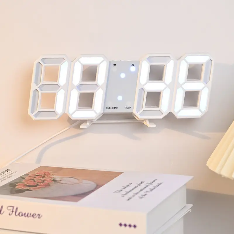3D LED Digital Wall Clock USB Korean Style