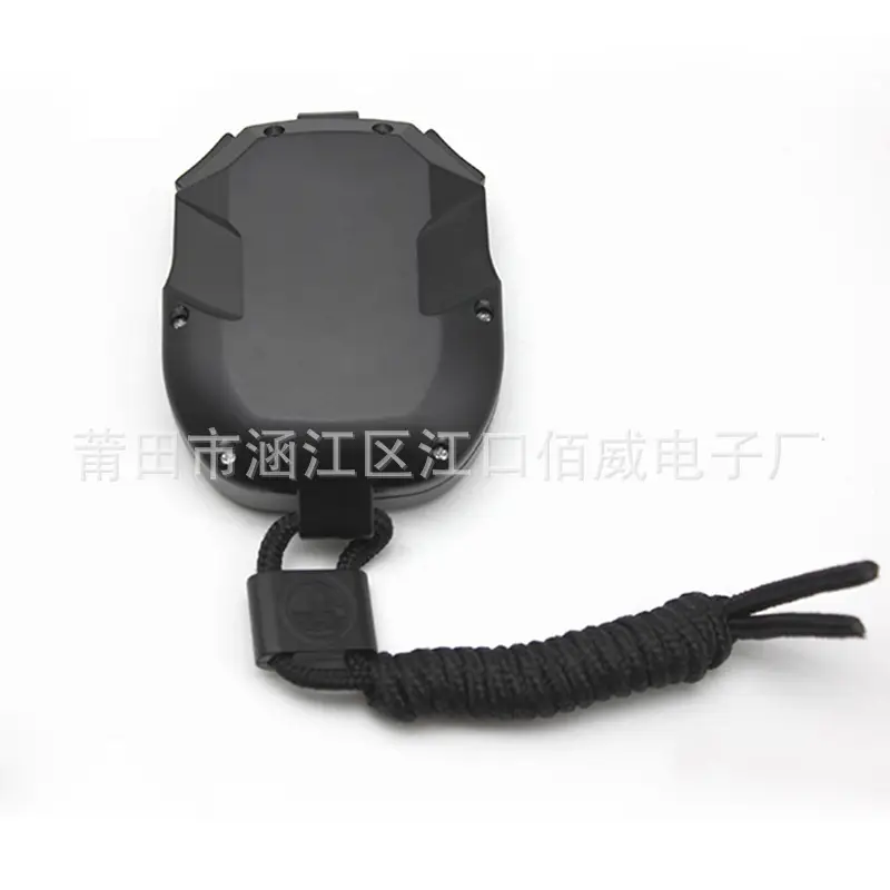 Black Digital Stopwatch for Sports Timing and Fitness Training