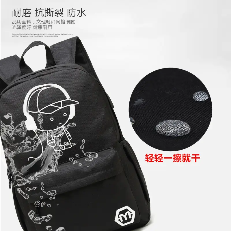 Glow-in-Dark Backpack for Teens Boys School Use
