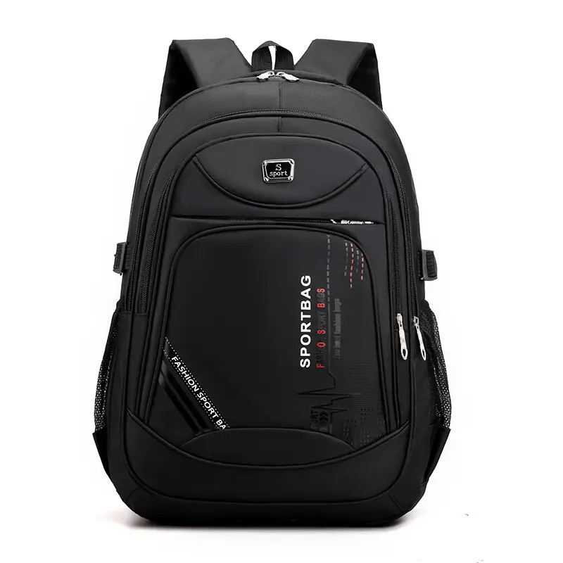 Black Large Capacity Casual School Backpack for Students
