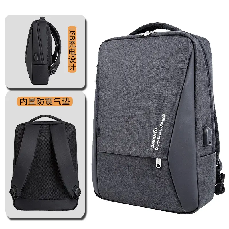 Men Waterproof Oxford Cloth Backpack Black