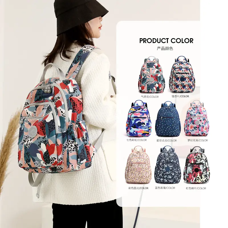Waterproof Nylon Women's Travel Backpack 15" Laptop
