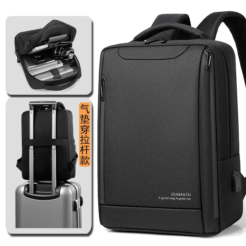 Waterproof Laptop Backpack for Men, Grey, 240cm Capacity, Durable Design