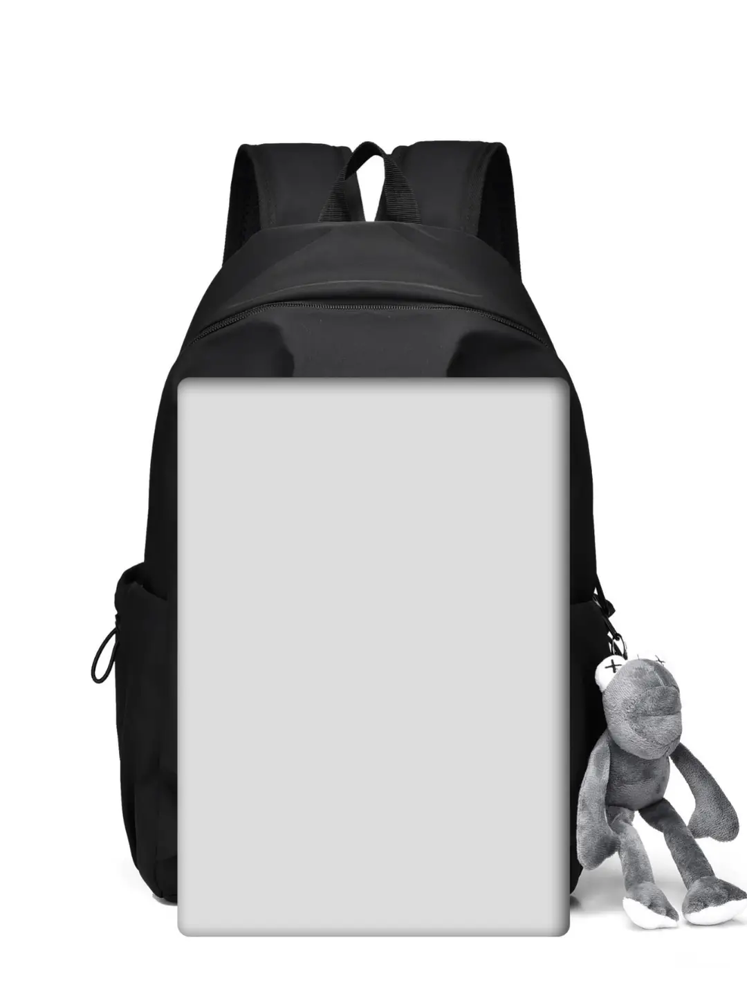 Black Casual Backpack for Students with Large Capacity
