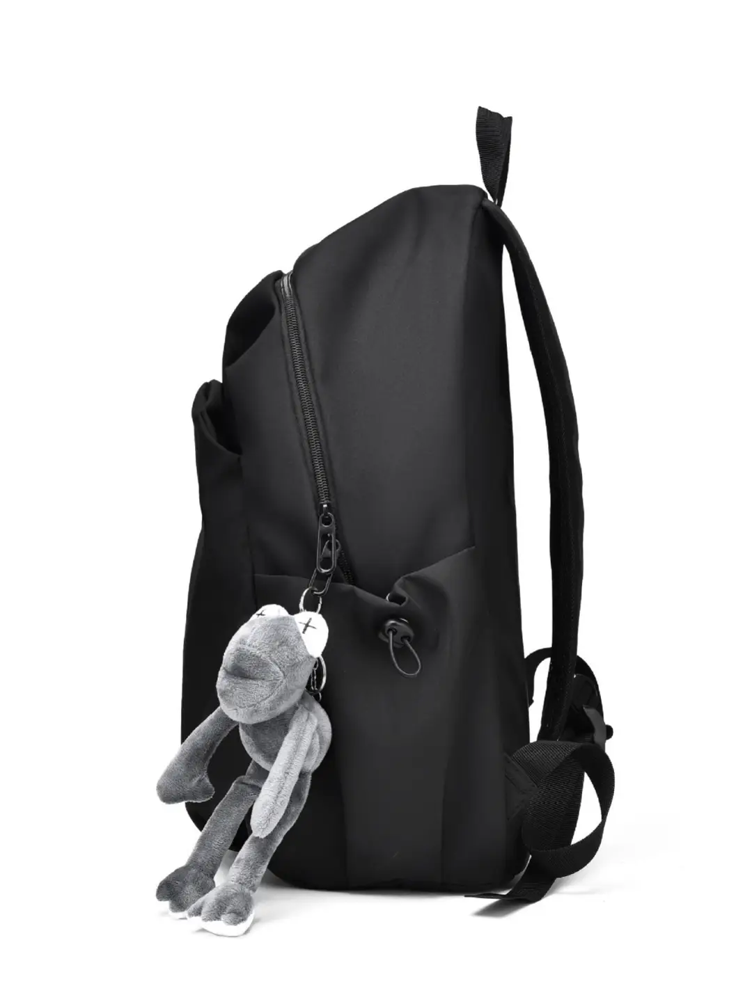 Black Casual Backpack for Students with Large Capacity