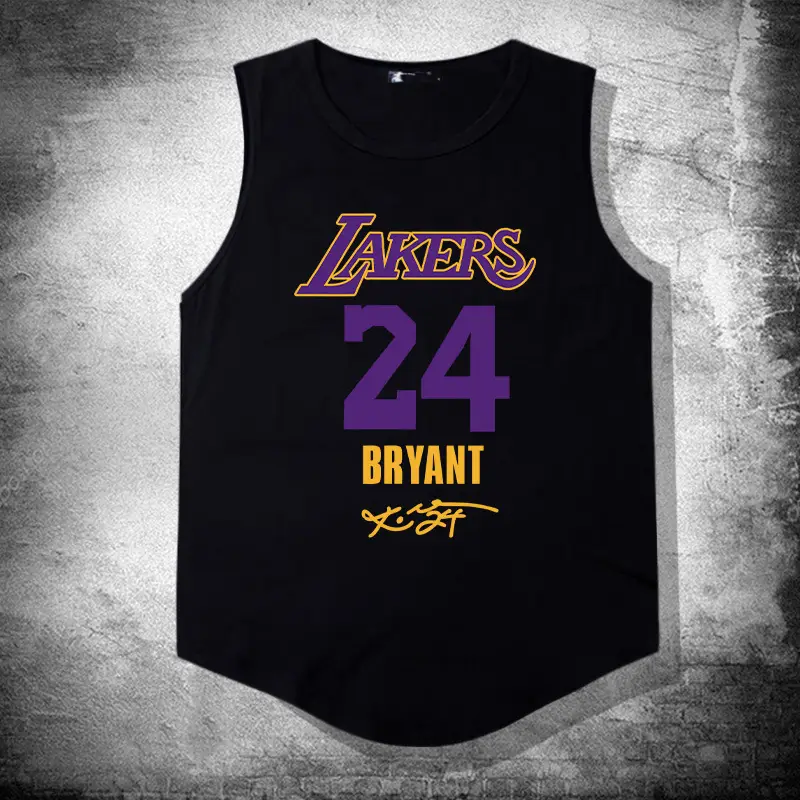 Men Lakers Kobe 24 Sleeveless Vest Black