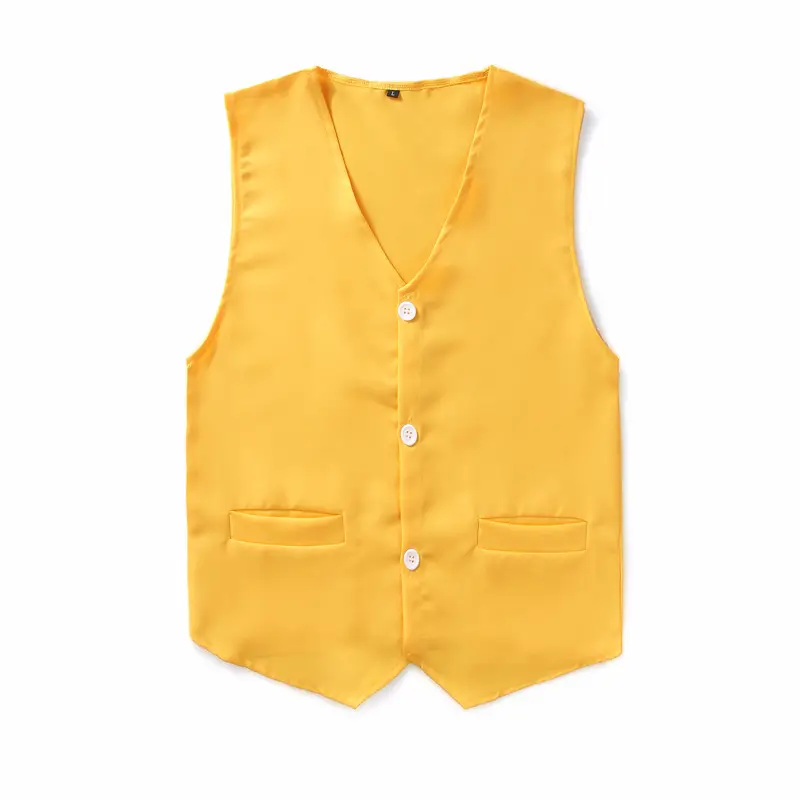 Yellow Children's Button Vest Wholesale