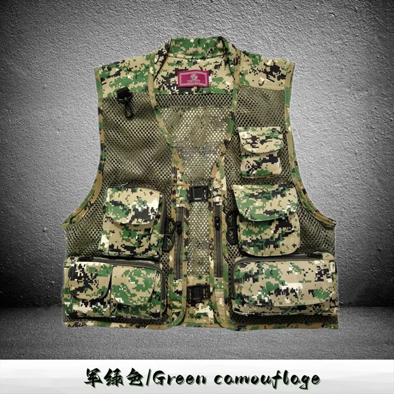 Mesh Tactical Fishing Vest Breathable Multi-Color Outdoor