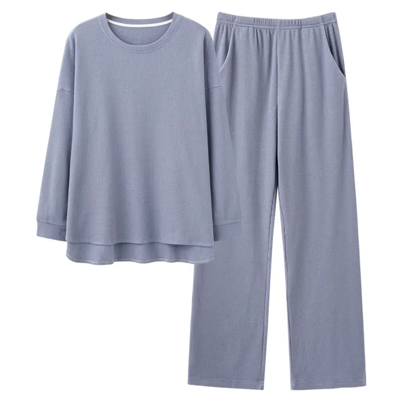 Women's Waffle Pajama Set Loose Autumn Home Wear