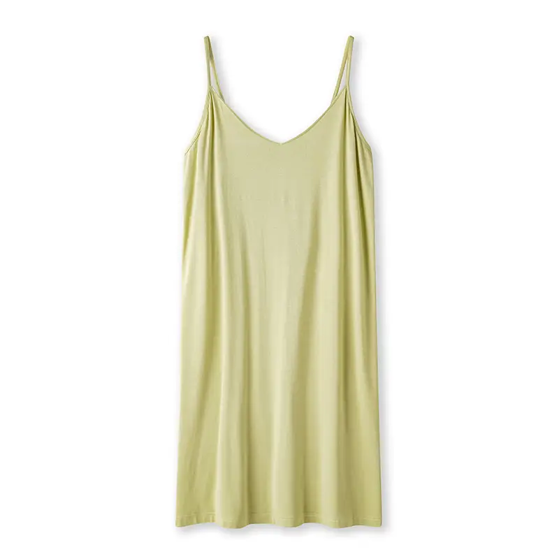 Women Summer Nightdress Black Anti-Bump Chest Pad Pajamas