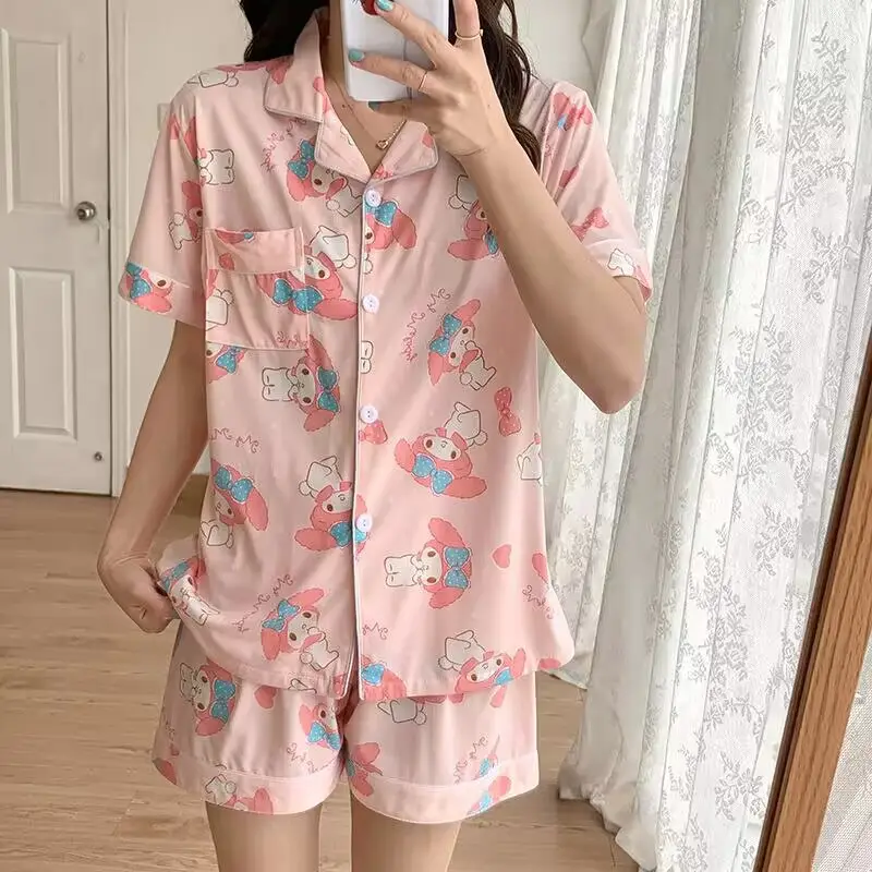 Women Cotton Pajamas Sweet Cute Summer Home Wear
