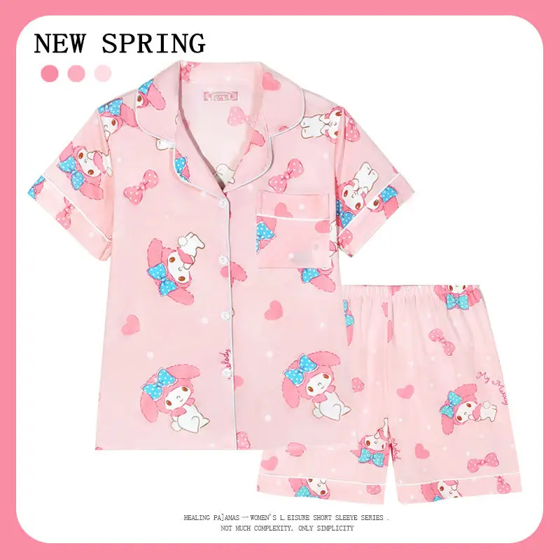 Women Cotton Pajamas Sweet Cute Summer Home Wear