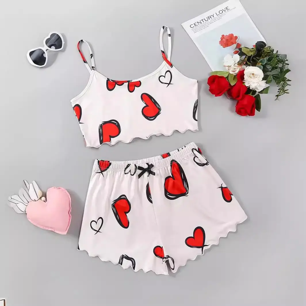 Women Sleepwear Camisole Shorts Set Black Magic Scratch