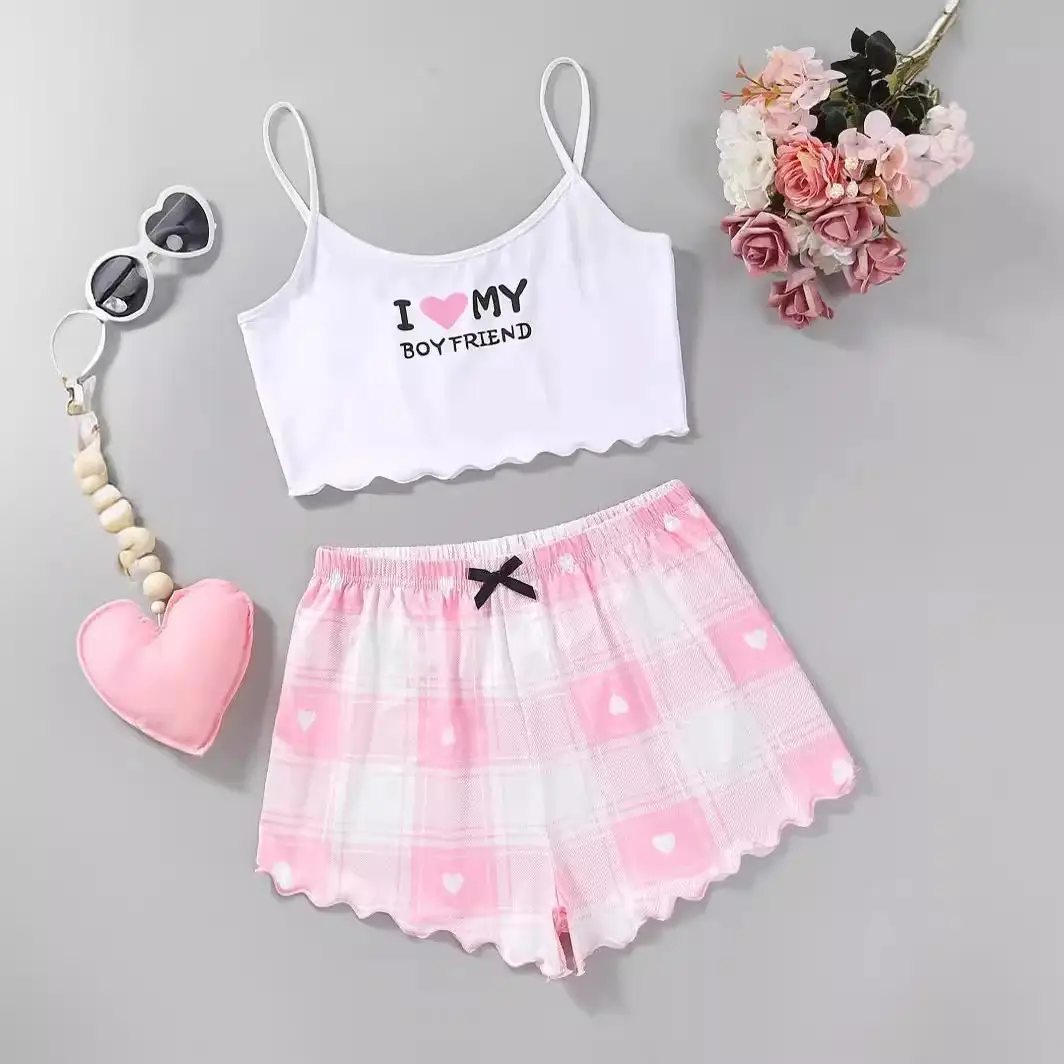 Women Sleepwear Camisole Shorts Set Black Magic Scratch