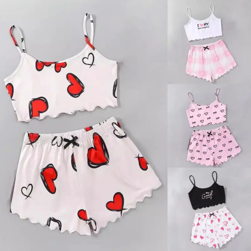 Women Printed Pajama Set Black Magic Scratch High Quality