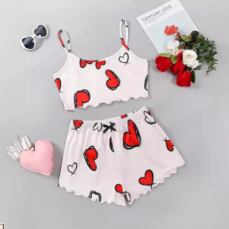Women Printed Pajama Set Black Magic Scratch High Quality