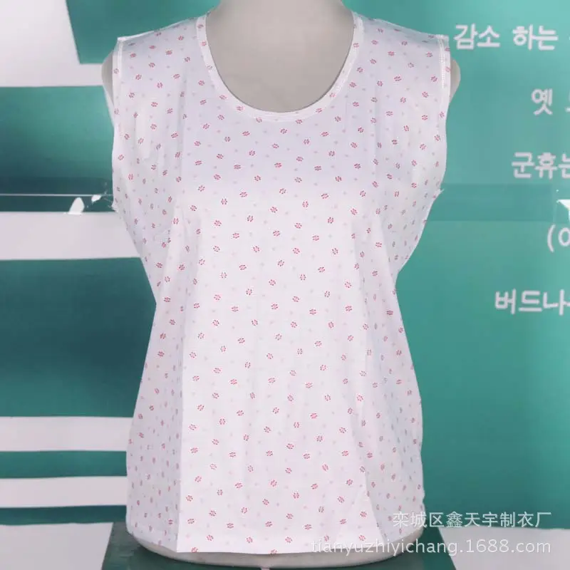 Women Cotton Printed Sleeveless Vest Large