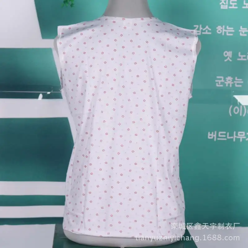 Women Cotton Printed Sleeveless Vest Large