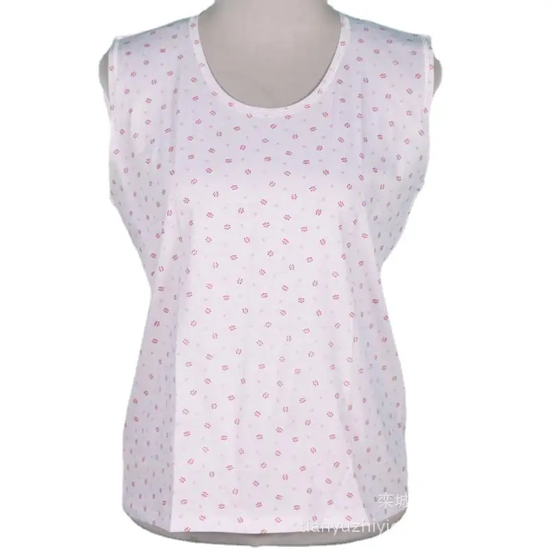 Women Cotton Printed Sleeveless Vest Large