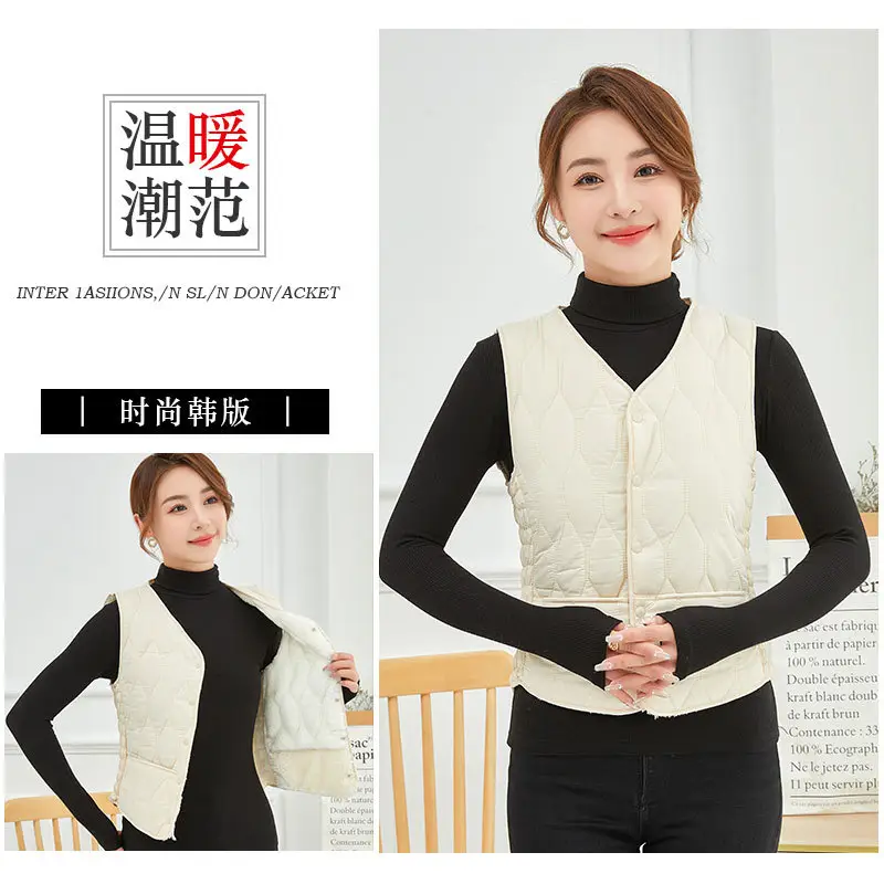 Women Cotton Warm Vest Large Size Slim Fit Winter