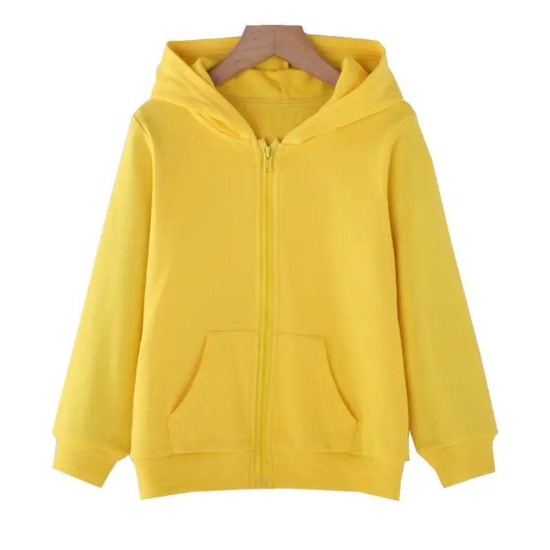 Pink Full-Zip Hoodie for Girls Spring Autumn Wear