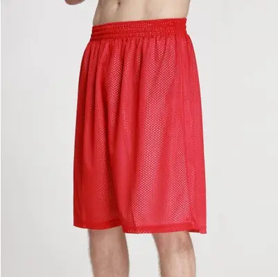 Men Double-Sided Mesh Basketball Shorts Black White Plus Size Summer