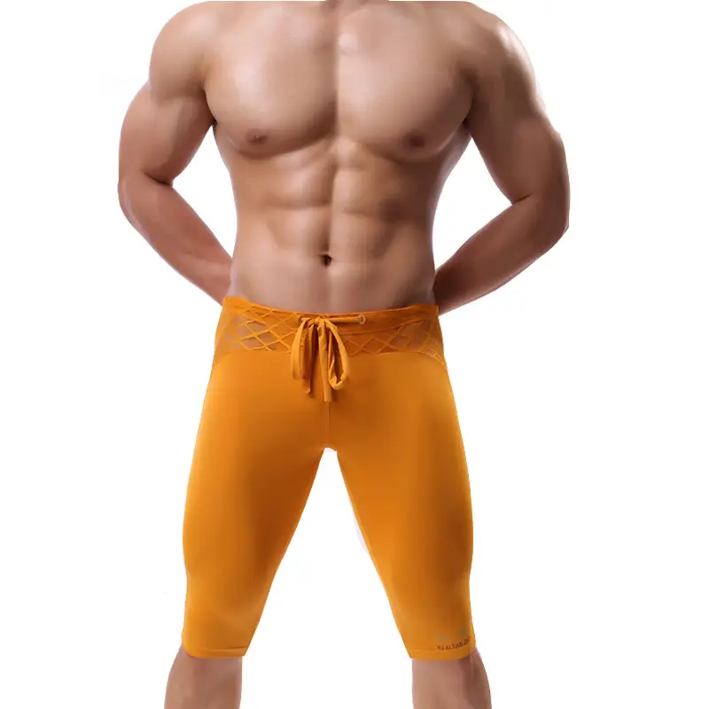 White Mesh Sports Pants for Men Fitness Running