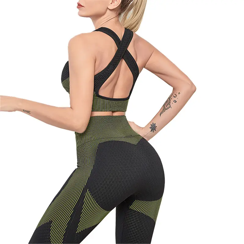 Women's Breathable Yoga Set Pink Two-Piece Fitness Wear