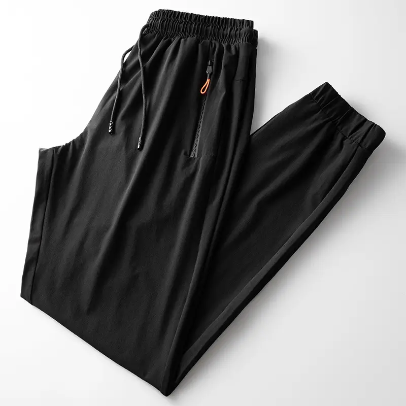 Black Men's Quick-Dry Stretch Sports Pants