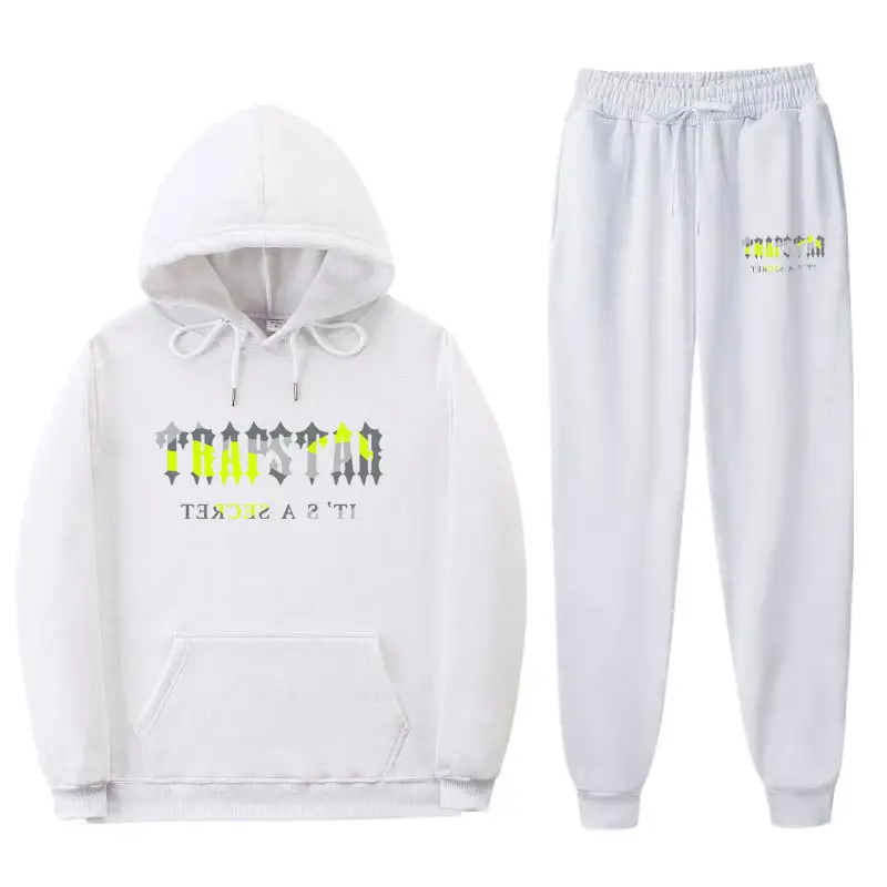 Black Trapstar Hoodie & Sweatpants Set for Men Women