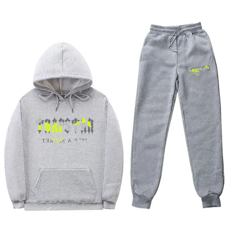 Black Trapstar Hoodie & Sweatpants Set for Men Women