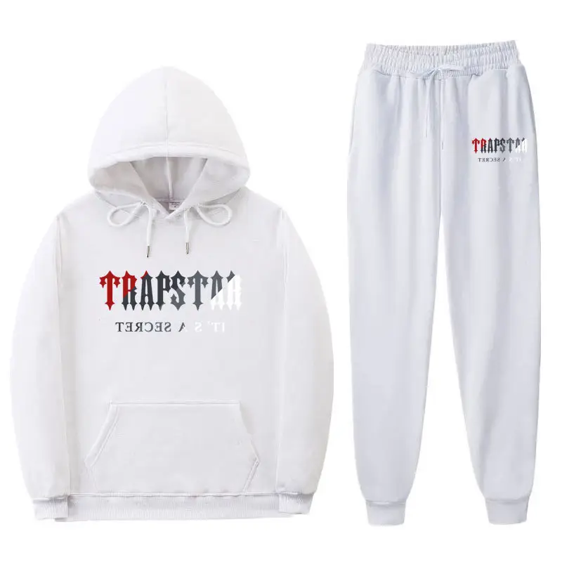Black Trapstar Hoodie & Sweatpants Set for Men Women