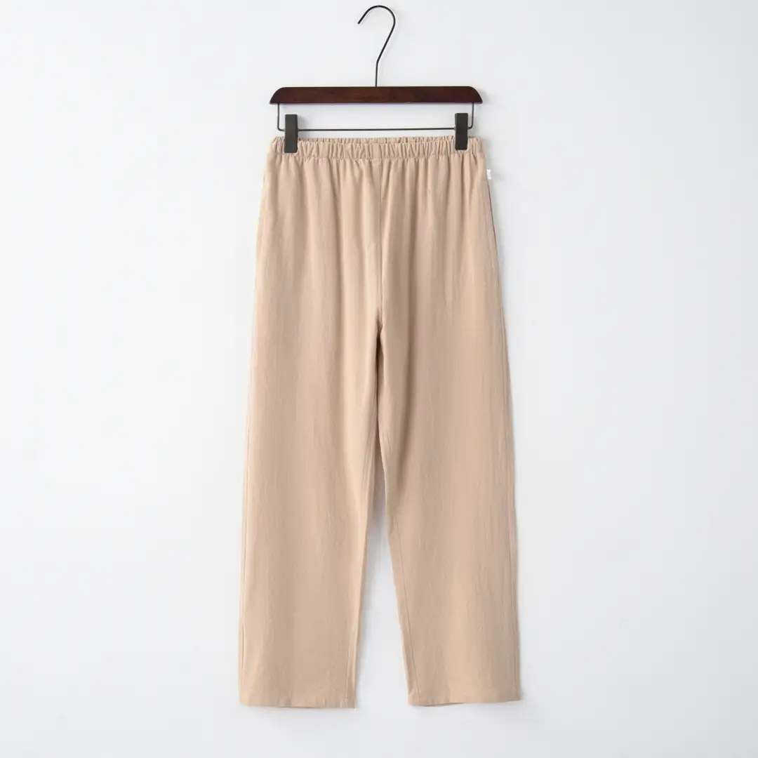 Men Cotton Linen Taiji Pants Loose Fit Multi Color