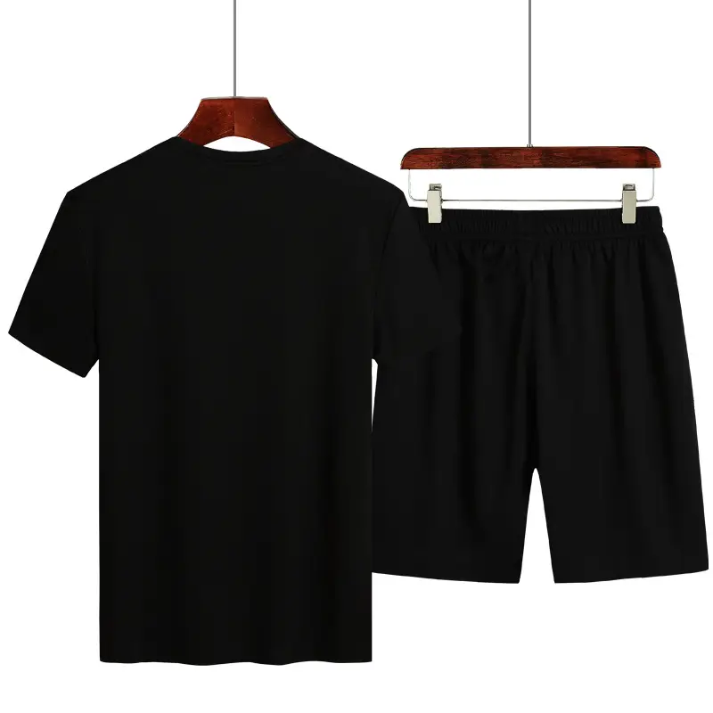 Men's White Black Sports Shorts Suit M-9XL