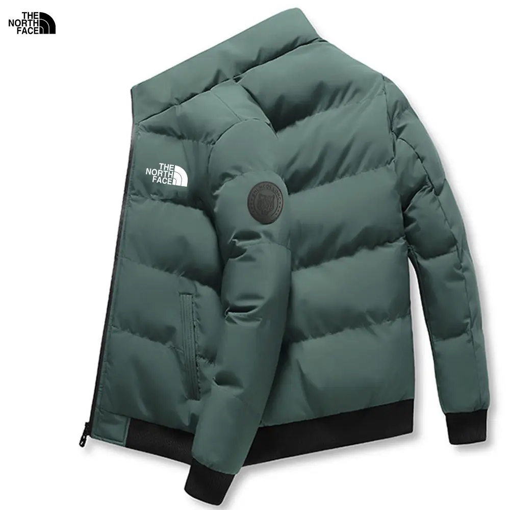 Men Black North Face Puffer Jacket Winter Warm Zipper
