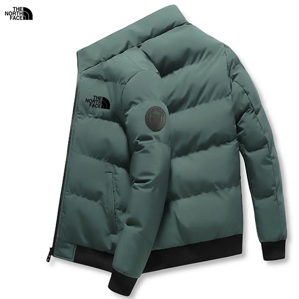 Men Black North Face Puffer Jacket Winter Warm Zipper