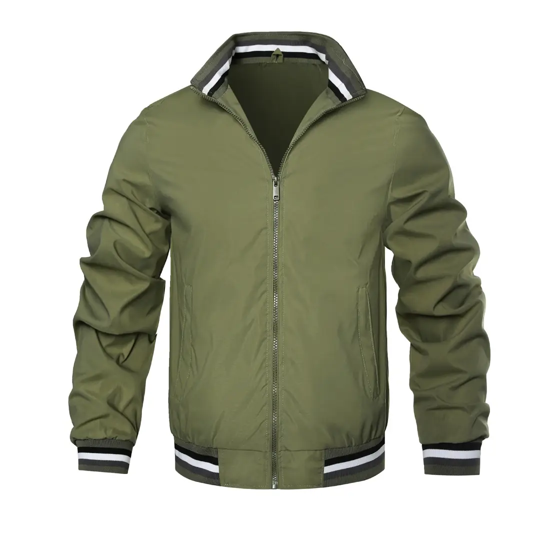 Men Black Casual Zipper Jacket Winter Stylish