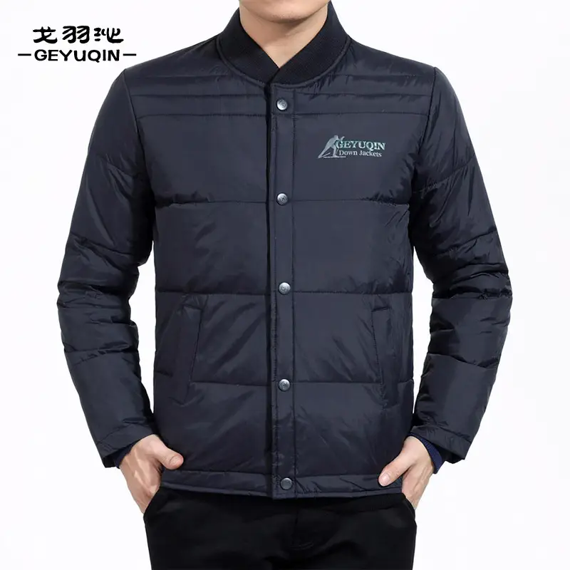 Men Navy Down Jacket Thickened Autumn Winter Plus Size