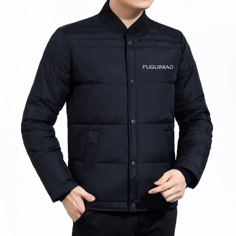 Men Navy Down Jacket Thickened Autumn Winter Plus Size
