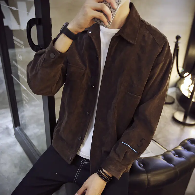 Men's Korean Style Slim Fit Casual Jacket Gray