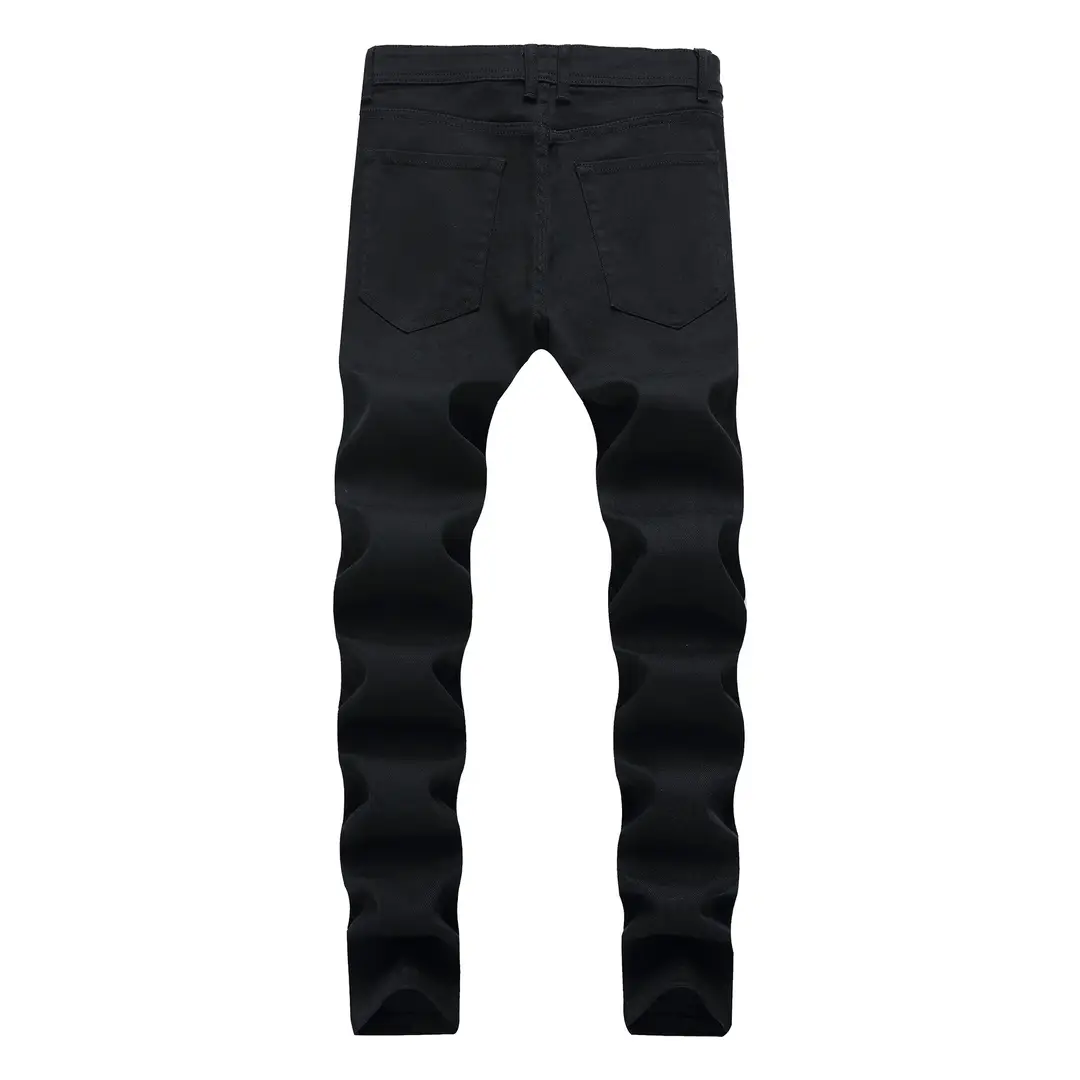 Black Ripped Slim Fit Men's Jeans