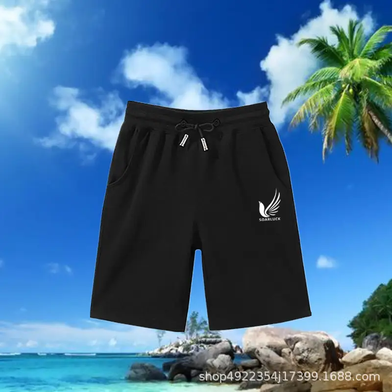 Men Black Loose Casual Summer Shorts