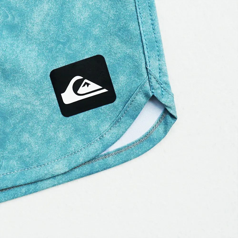Men Quiksilver Printed Beach Shorts Blue Loose Fit
