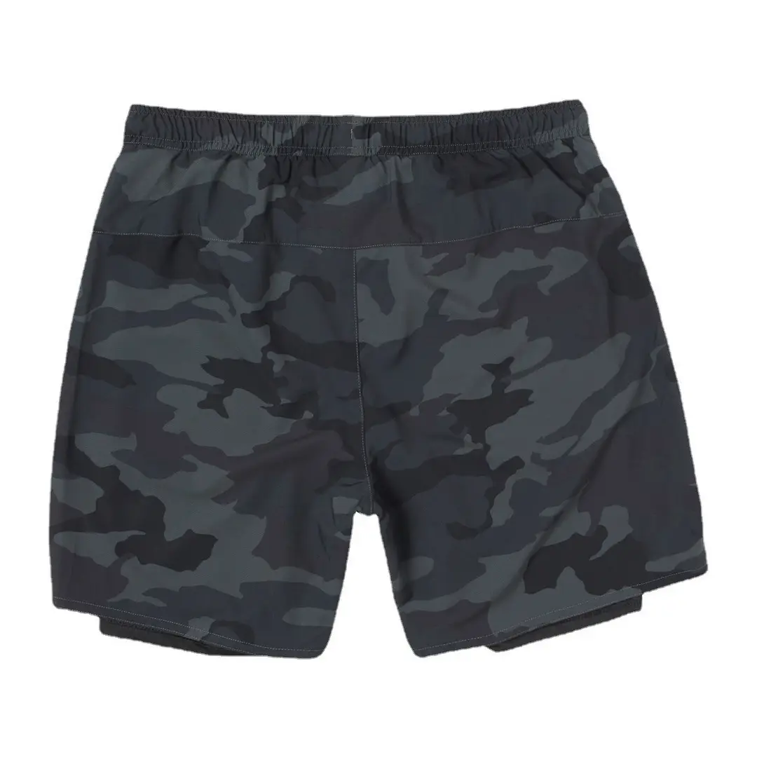 Men Double Layer Quick Dry Running Shorts Summer Breathable Lightweight